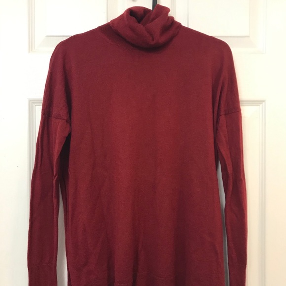J Crew Red Size XS Turtleneck Merino Wool Sweater - Picture 1 of 5